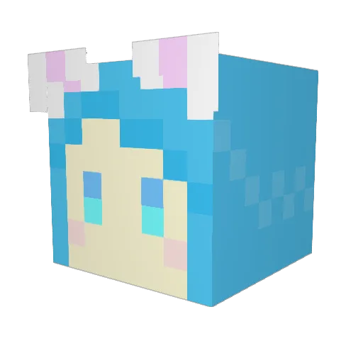 Ice_cream_Aisu Minecraft avatar head, 3D render