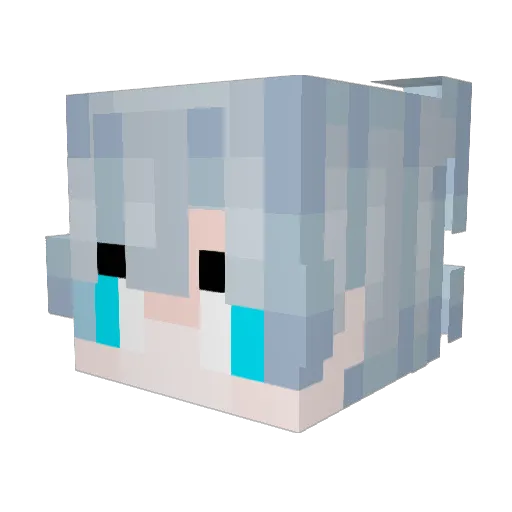 Ice_creey Minecraft avatar head, 3D render