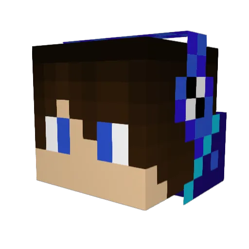 Ice_playerr Minecraft avatar head, 3D render