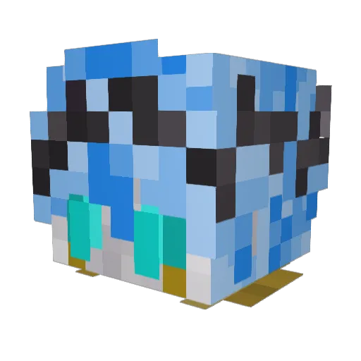 Ice_wolf59 Minecraft avatar head, 3D render