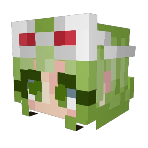 Icebear819 Minecraft avatar head, 3D render