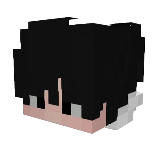 Icebeergx Minecraft avatar head, 3D render