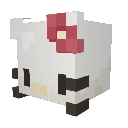 Icebellaa Minecraft avatar head, 3D render
