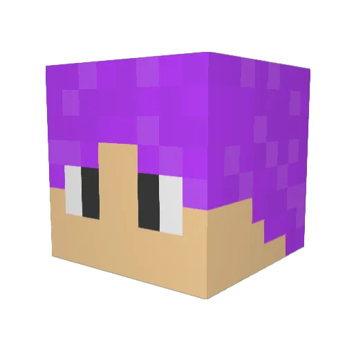 Iceberg17 Minecraft avatar head, 3D render