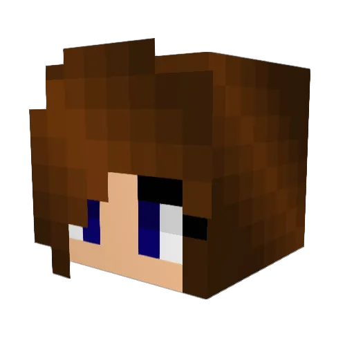 Icecamp96 Minecraft avatar head, 3D render