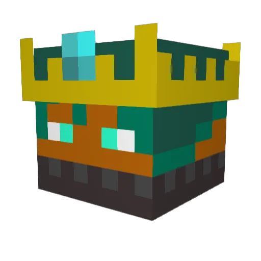 Iceclane Minecraft avatar head, 3D render