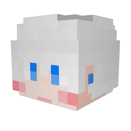 IcecreamDrama Minecraft avatar head, 3D render