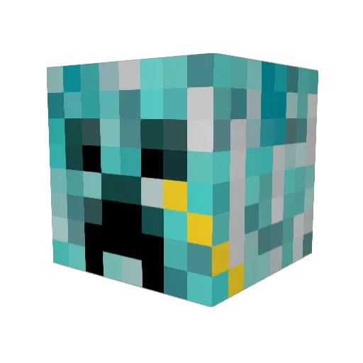 Icecreep109 Minecraft avatar head, 3D render