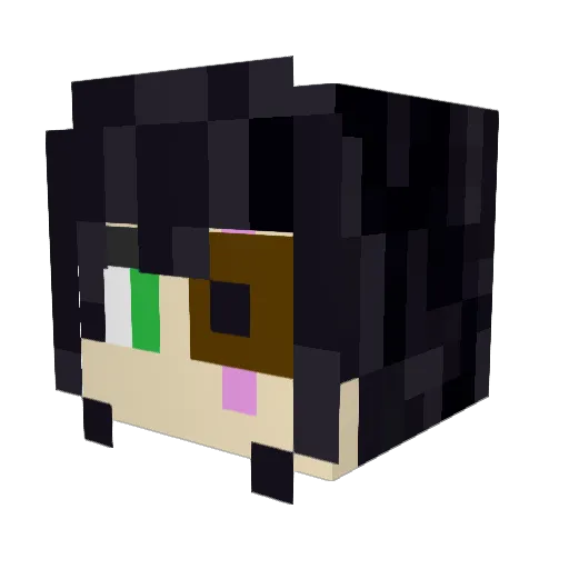 Icecrow Minecraft avatar head, 3D render
