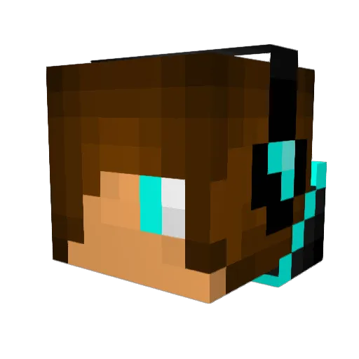Icecube51 Minecraft avatar head, 3D render