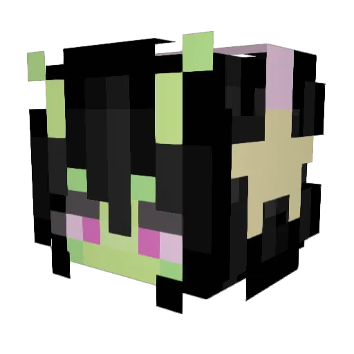 IcedCha1 Minecraft avatar head, 3D render