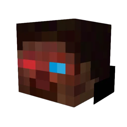 IcedFier Minecraft avatar head, 3D render
