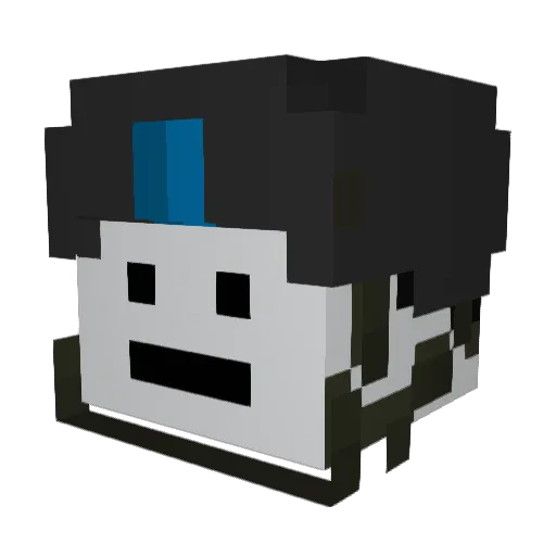 IcedToffees Minecraft avatar head, 3D render