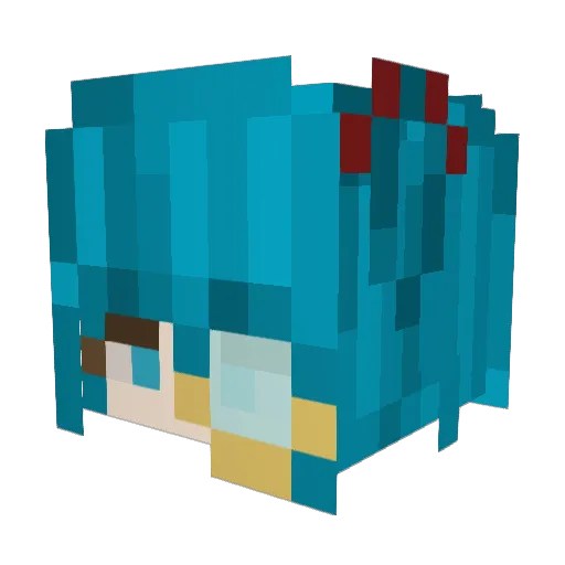 Iced_Peach Minecraft avatar head, 3D render