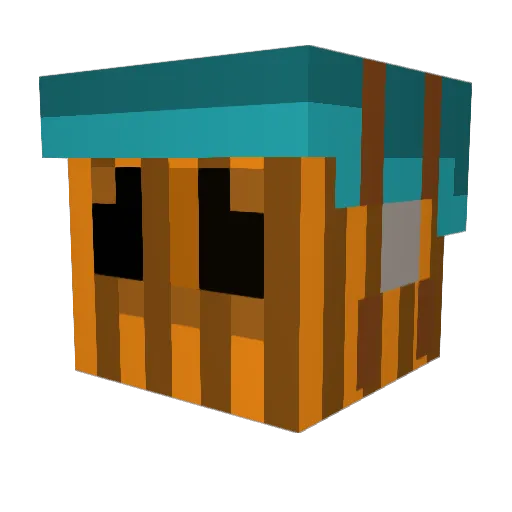 Icedraft Minecraft avatar head, 3D render
