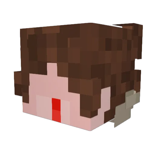 Iceduty28 Minecraft avatar head, 3D render
