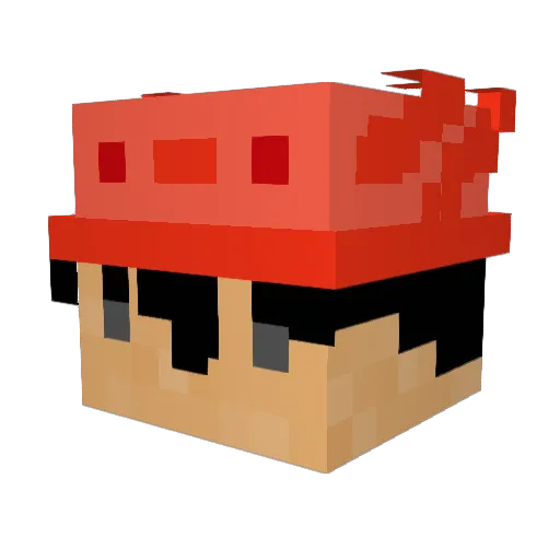 Icee2Win Minecraft avatar head, 3D render