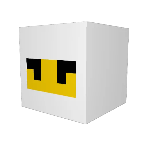 Icee39 Minecraft avatar head, 3D render