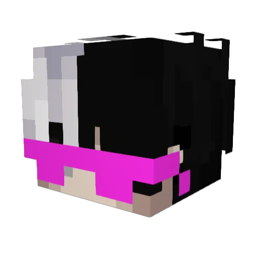 IceeFPS Minecraft avatar head, 3D render