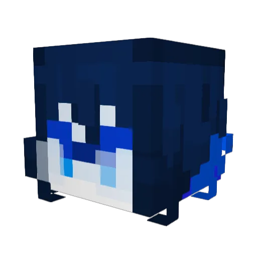 IceeyBed Minecraft avatar head, 3D render