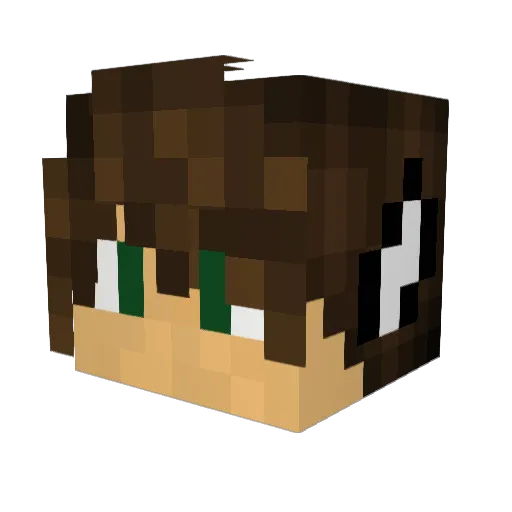 Icefang16 Minecraft avatar head, 3D render