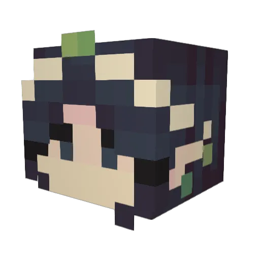 Iceheart1 Minecraft avatar head, 3D render