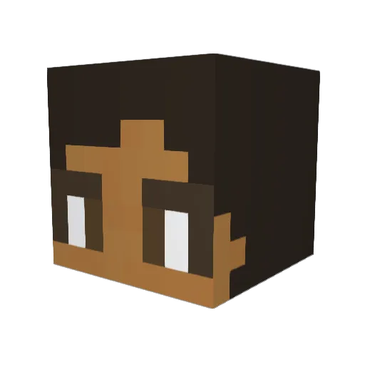 Icekitty908 Minecraft avatar head, 3D render