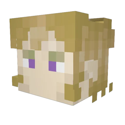 Iceleam Minecraft avatar head, 3D render