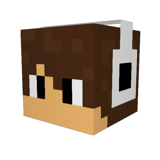 Iceman3355 Minecraft avatar head, 3D render