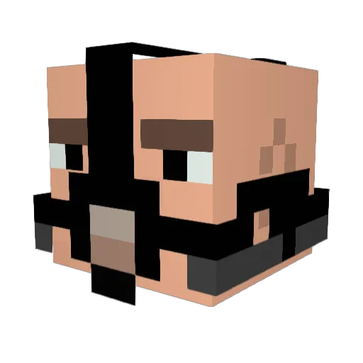 IcemanViking Minecraft avatar head, 3D render
