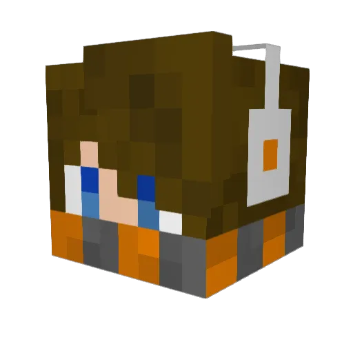 Icemen71 Minecraft avatar head, 3D render
