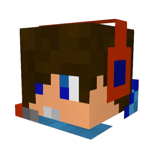 Icenator922 Minecraft avatar head, 3D render