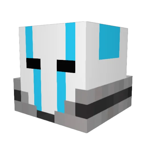 Icenblade Minecraft avatar head, 3D render