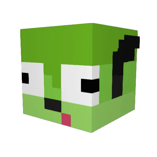 Icencreamy Minecraft avatar head, 3D render