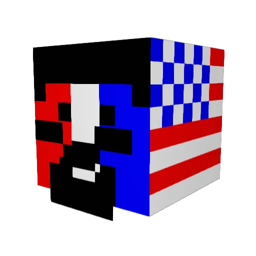 Icer06 Minecraft avatar head, 3D render