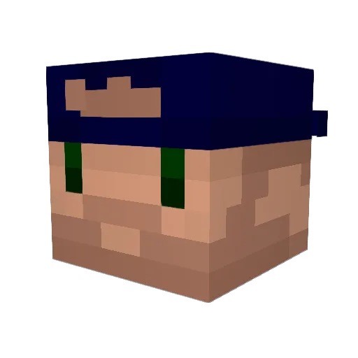 Icer55 Minecraft avatar head, 3D render