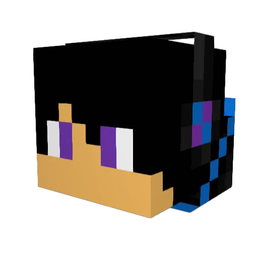 IcerPC Minecraft avatar head, 3D render