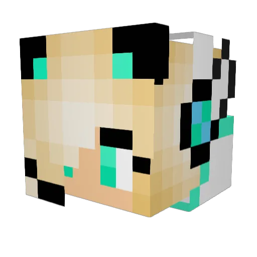 Icesickl Minecraft avatar head, 3D render