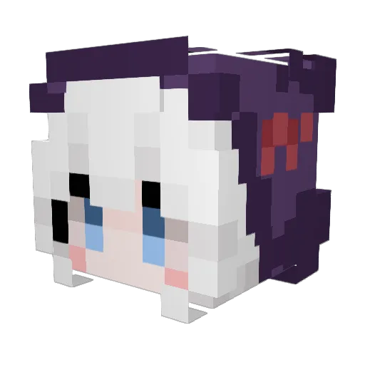 Icesnoworld Minecraft avatar head, 3D render