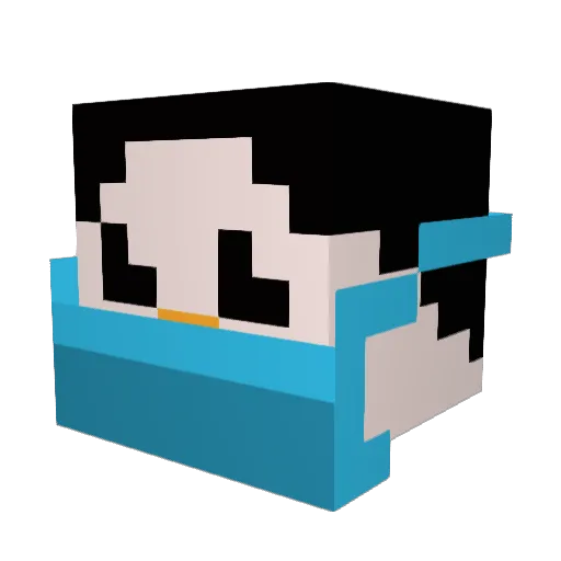 Icespillermc Minecraft avatar head, 3D render