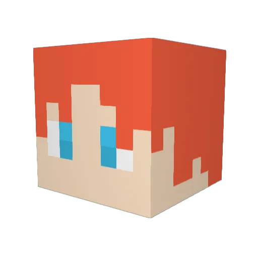 Icestar139 Minecraft avatar head, 3D render