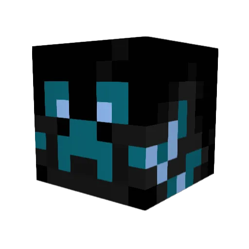 Icetaka Minecraft avatar head, 3D render