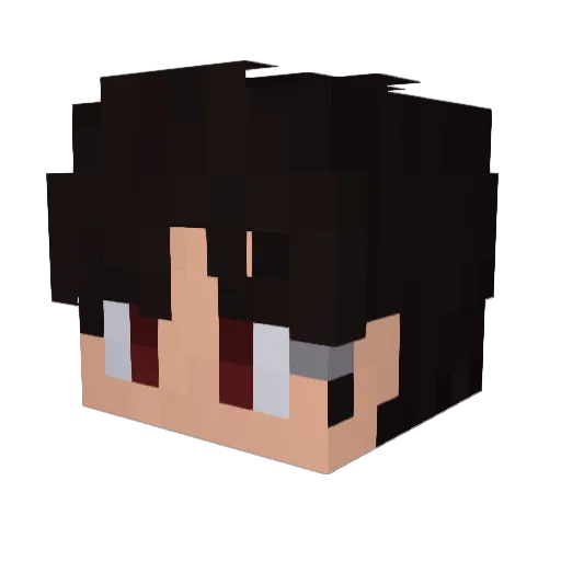 IcewolfBZH Minecraft avatar head, 3D render