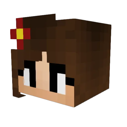 IcexZai Minecraft avatar head, 3D render