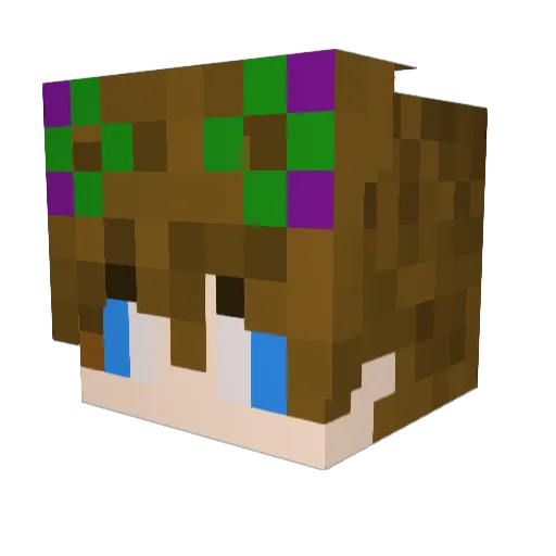 IceyBambooKing Minecraft avatar head, 3D render