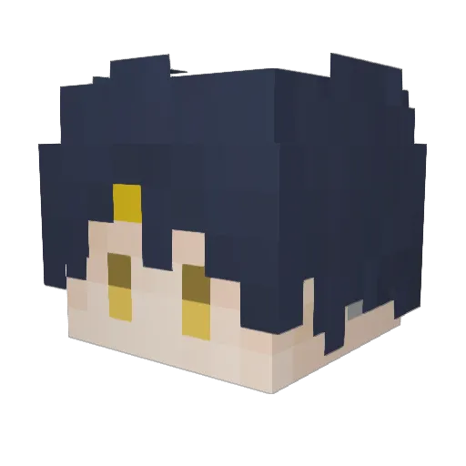 IceyLan Minecraft avatar head, 3D render
