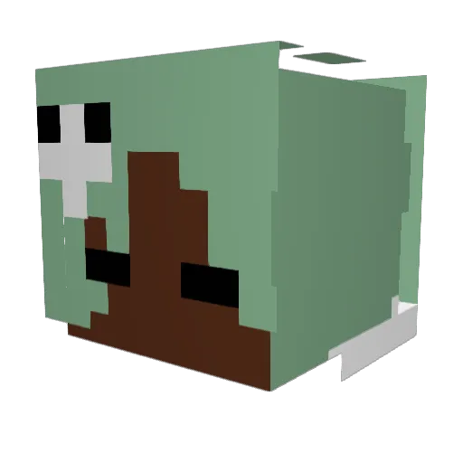 IceyLime Minecraft avatar head, 3D render