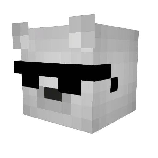 IceySlider Minecraft avatar head, 3D render