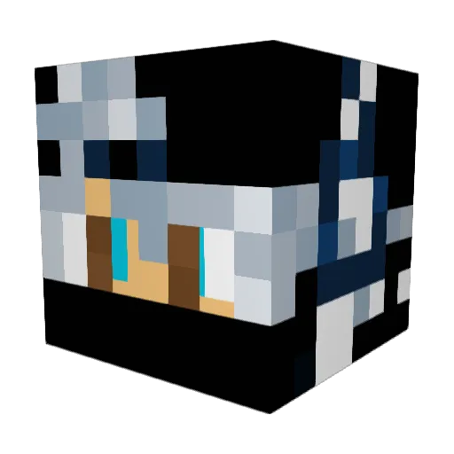 Icey_Wolfe Minecraft avatar head, 3D render