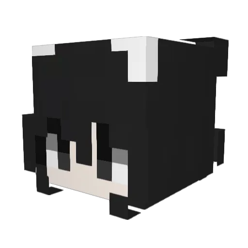IcezI_08x Minecraft avatar head, 3D render